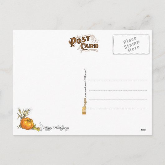Thanksgiving Dag Feestdagenkaart (Achterkant)