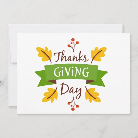 Thanksgiving Dag Feestdagenkaart (Voorkant)