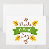 Thanksgiving Dag Feestdagenkaart (Voorkant / Achterkant)