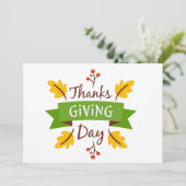 Thanksgiving Dag Feestdagenkaart (Staand voorkant)
