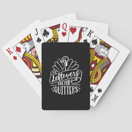 Thanksgiving-dag Funny Gift Leftovers zijn bedoeld Pokerkaarten (Achterkant)