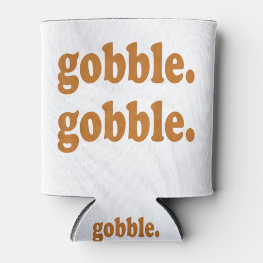 Thanksgiving Dag Gobble Gobble Turkey Trot Funny Blikjeskoeler (Voorkant)