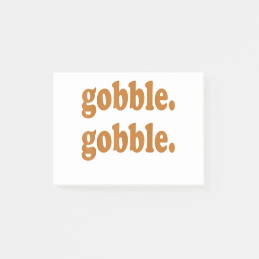 Thanksgiving Dag Gobble Gobble Turkey Trot Funny Post-it® Notes (Voorkant)