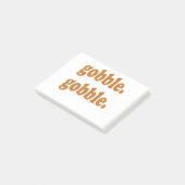 Thanksgiving Dag Gobble Gobble Turkey Trot Funny Post-it® Notes (Schuin)
