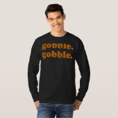 Thanksgiving Dag Gobble Turkije Trot T-shirt (Voorkant volledig)