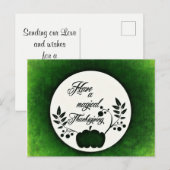 Thanksgiving dag groeten feestdagenkaart (Voorkant / Achterkant)