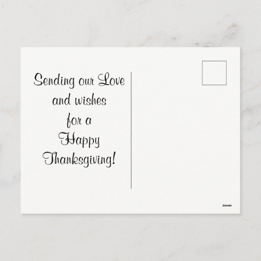 Thanksgiving dag groeten feestdagenkaart (Achterkant)