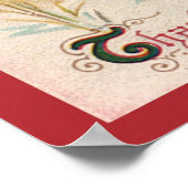 Thanksgiving dag groeten met een pelgrimvrouw poster (Hoek)