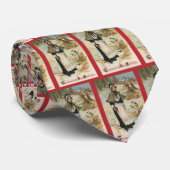 Thanksgiving dag groeten met een pelgrimvrouw stropdas (Opgerold)