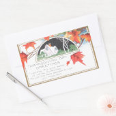 Thanksgiving Dag Groetings Pink House  Rechthoekige Sticker (Envelop)
