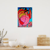 THANKSGIVING DAG HAPPY TURKEY poster (Keuken)