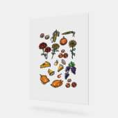 Thanksgiving dag herfstattributen Classic T-Shirt Acryl Bord (Hoek)