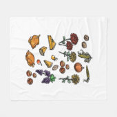 Thanksgiving dag herfstattributen Classic T-Shirt Fleece Deken (Voorkant (Horizontaal))