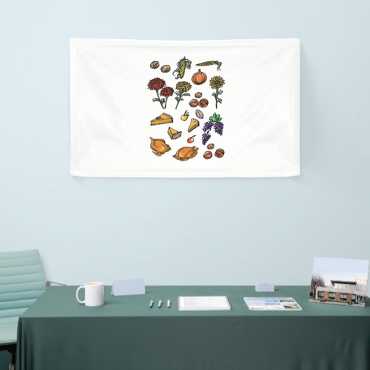 Thanksgiving dag herfstattributen Classic T-Shirt Spandoek (Beurs)