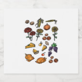 Thanksgiving dag herfstattributen Classic T-Shirt Sparkling Wijnetiket (Enkel label)