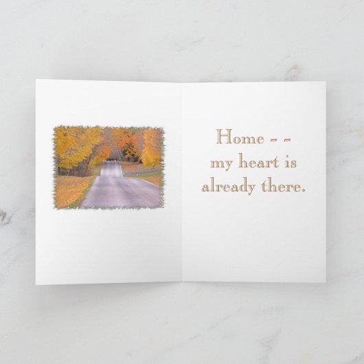 THANKSGIVING DAG KAART, SENTIMENTEEL CITAAT. FEESTDAGEN KAART (Binnen)