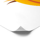 Thanksgiving dag kalkoen met pompoenen poster (Hoek)