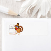 Thanksgiving dag kalkoenadreslabel etiket (Insitu)