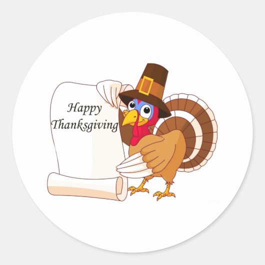 Thanksgiving dag kalkoenen stickers (Voorkant)