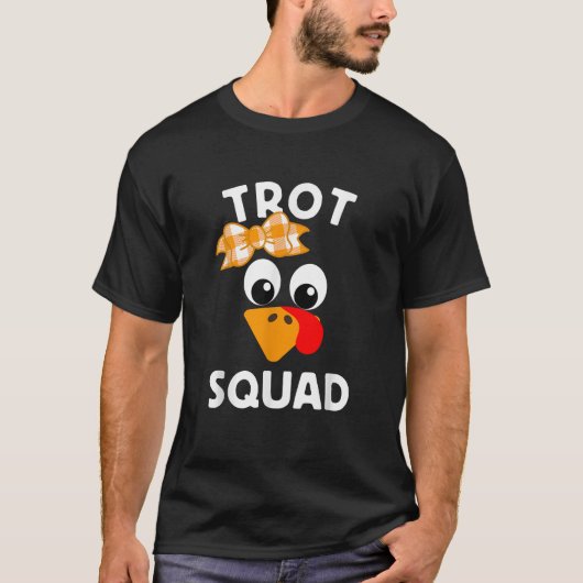Thanksgiving dag lopen Turkije Trot Squad T-shirt (Voorkant)