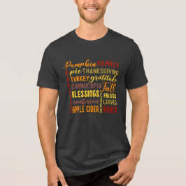 Thanksgiving Dag Mannen T-Shirt Tri-Bl