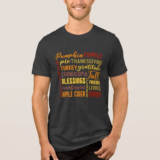 Thanksgiving Dag Mannen T-Shirt Tri-Bl (Voorkant)