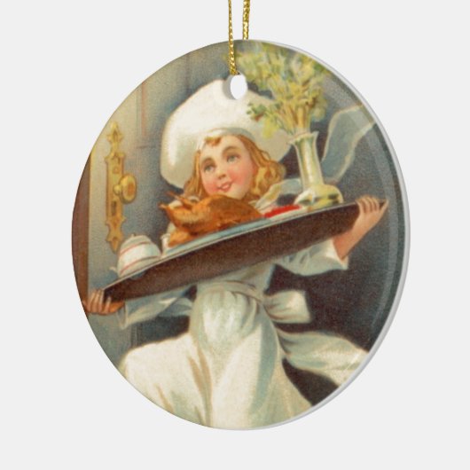 Thanksgiving Dag Meisje Chef  Ornament (Links)