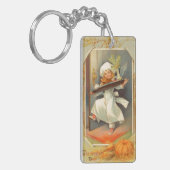 Thanksgiving Dag Meisje Chef Sleutelhanger (Voorkant Links)