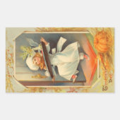 Thanksgiving Dag Meisje Chef Sticker (Voorkant)