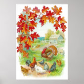 Thanksgiving dag omgezette afdrukken poster (Voorkant)