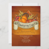 Thanksgiving Dag Oogst Uitnodiging (Voorkant)