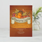 Thanksgiving Dag Oogst Uitnodiging (Staand voorkant)
