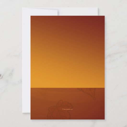 Thanksgiving Dag Oogst Uitnodiging (Achterkant)