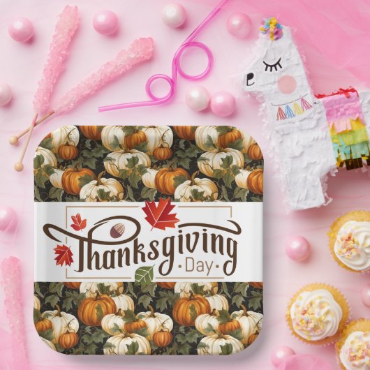 Thanksgiving Dag Papieren Bordje (Feest)