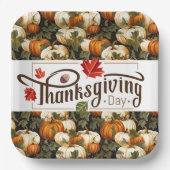 Thanksgiving Dag Papieren Bordje (Voorkant)