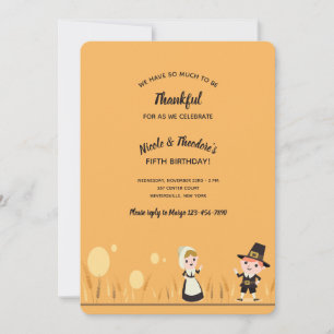 Thanksgiving Dag Pelgrims Uitnodiging