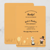 Thanksgiving Dag Pelgrims Uitnodiging (Voorkant / Achterkant)