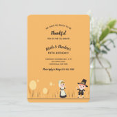 Thanksgiving Dag Pelgrims Uitnodiging (Staand voorkant)