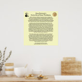 Thanksgiving Dag Proclamatie door George Washingto Poster (Keuken)