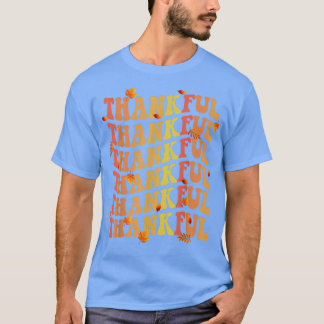Thanksgiving Dag  Retro Thankful T-shirt