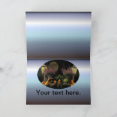 Thanksgiving dag scène met bank en Herfst oogsten Feestdagen Kaart (Binnen)