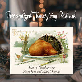  Thanksgiving Dag Turkije Aangepast eten Briefkaart
