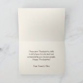  Thanksgiving Dag Turkije Aangepast eten Feestdagen Kaart (Binnen)