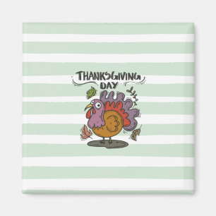 Thanksgiving Dag Turkije Art – Classic Autumn Magneet