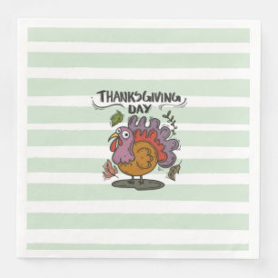 Thanksgiving Dag Turkije Art – Classic Autumn Servet