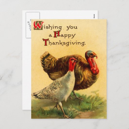  Thanksgiving Dag Turkije Briefkaart (Voorkant / Achterkant)