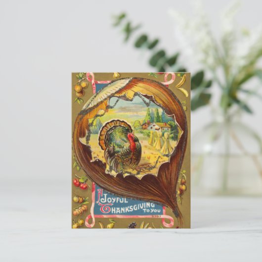  Thanksgiving Dag Turkije Briefkaart (Staand voorkant)