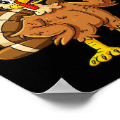 Thanksgiving Dag Turkije eet Tacos Mexicaanse somb Poster (Hoek)