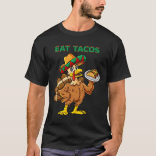 Thanksgiving Dag Turkije eet Tacos Mexicaanse somb T-shirt
