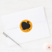 Thanksgiving Dag Turkije Silhouet Ronde Sticker (Envelop)